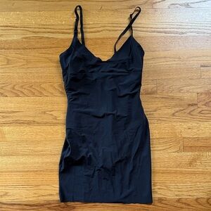 Flexees XL Black Full Slip Take Inches Off Wear Your Own Bra WYOB 2541 Shapewear